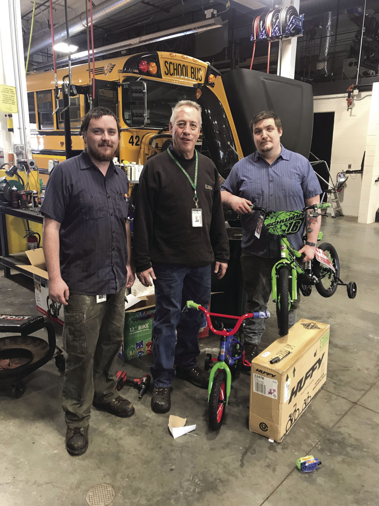 Edina bus mechanics, bikes